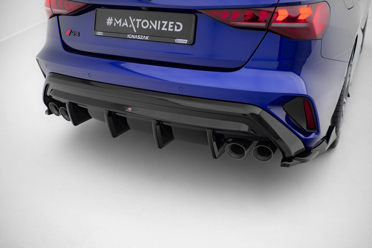 Maxton Design - Diffusor Heck Ansatz für Audi S3 Limousine 8Y Facelift - Aerowerk.