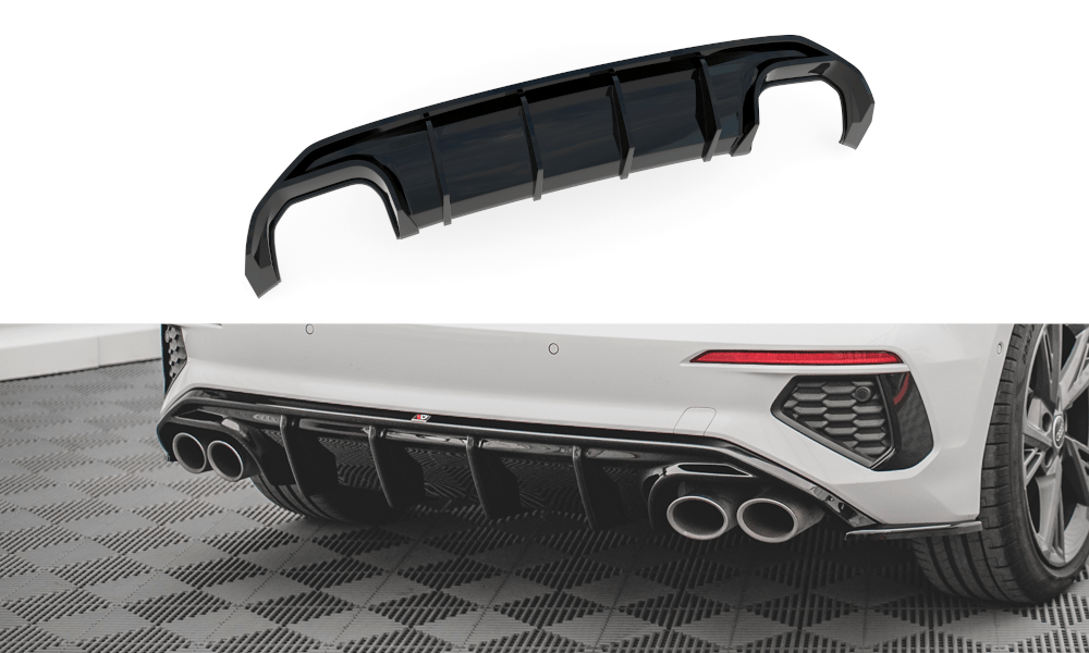 Maxton Design - Diffusor Heck Ansatz für Audi S3 Sportback 8Y - Aerowerk.