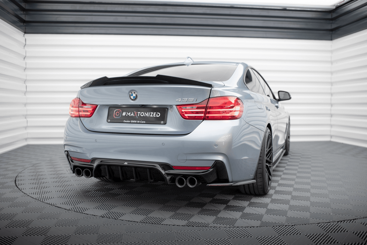 Maxton Design - Diffusor Heck Ansatz für BMW 4er Coupe / Gran Coupe / Cabrio M - Paket F32 / F36 / F33 (Doppelauspuff li. re.) - Aerowerk.
