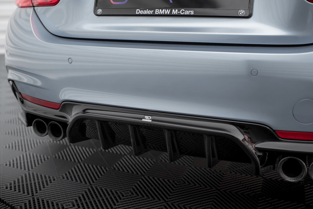Maxton Design - Diffusor Heck Ansatz für BMW 4er Coupe / Gran Coupe / Cabrio M - Paket F32 / F36 / F33 (Doppelauspuff li. re.) - Aerowerk.
