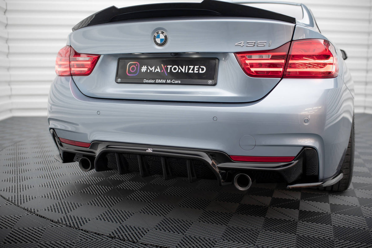 Maxton Design - Diffusor Heck Ansatz für BMW 4er Coupe / Gran Coupe / Cabrio M - Paket F32 / F36 / F33 (Einzelauspuff li. re.) - Aerowerk.