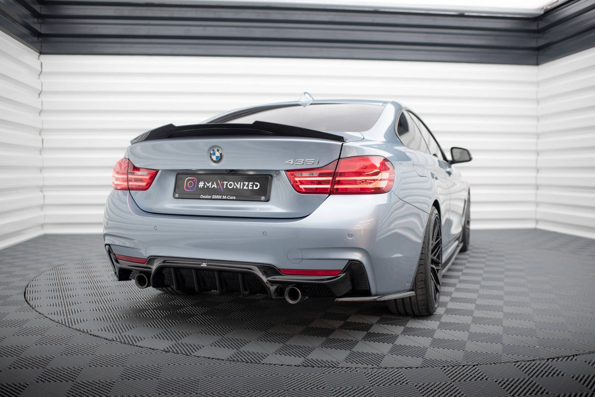 Maxton Design - Diffusor Heck Ansatz für BMW 4er Coupe / Gran Coupe / Cabrio M - Paket F32 / F36 / F33 (Einzelauspuff li. re.) - Aerowerk.