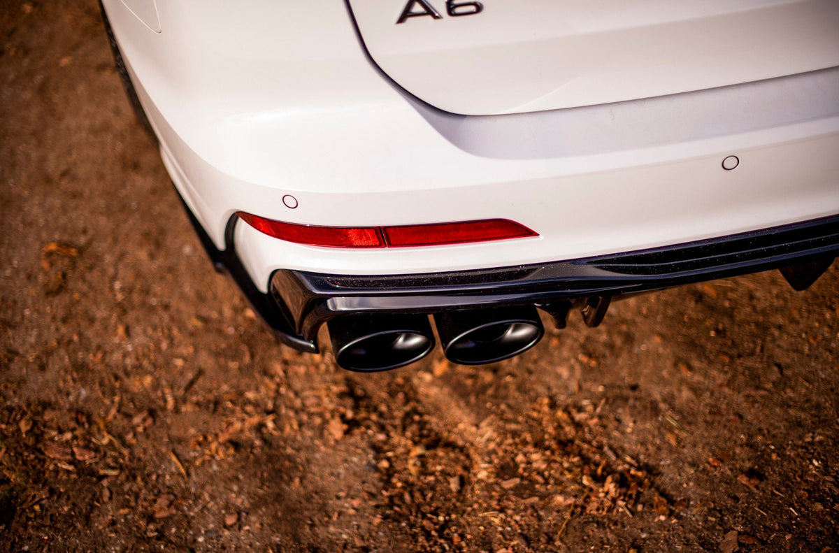 Maxton Design - Diffusor Heck Ansatz für + Endschalldampfer Sportauspuff Attrappe Audi A6 S - Line / S6 C8 / C8 Facelift - Aerowerk.