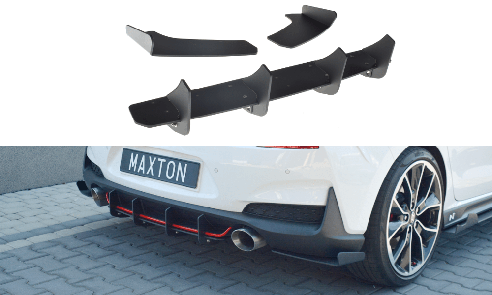 Maxton Design - Diffusor Heck Ansatz für Heckschürze für HYUNDAI I30 Mk3 N - Aerowerk.