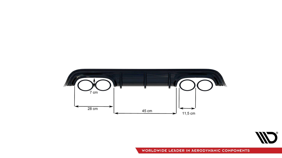 Maxton Design - Diffusor Heck Ansatz für Mercedes - Benz CLK W209 - Aerowerk.