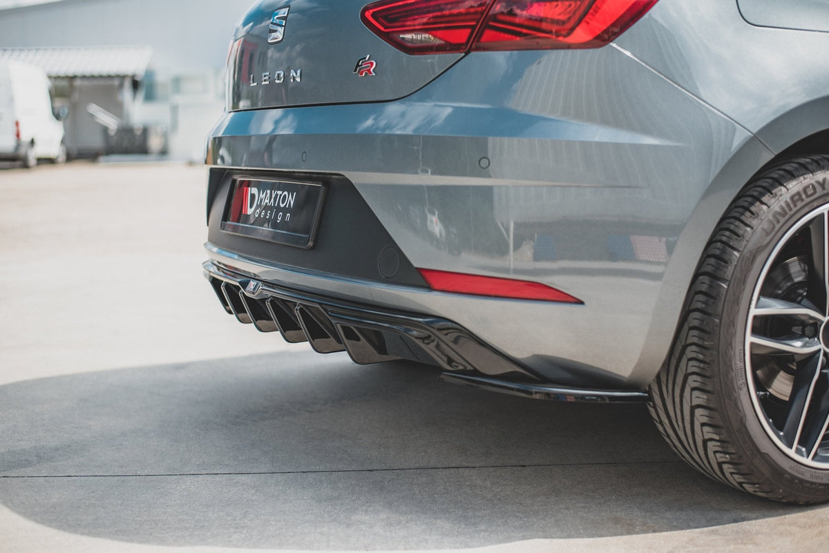 Maxton Design - Diffusor Heck Ansatz für SEAT Leon Mk3 FR Facelift - Aerowerk.