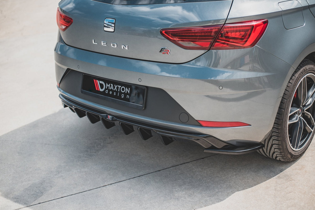 Maxton Design - Diffusor Heck Ansatz für SEAT Leon Mk3 FR Facelift - Aerowerk.