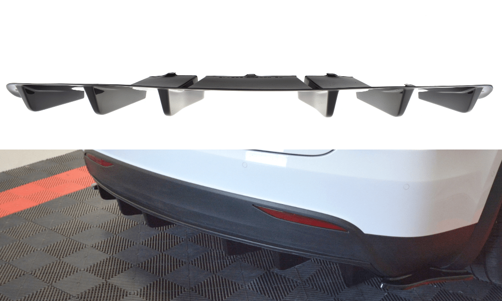 Maxton Design - Diffusor Heck Ansatz für TESLA MODEL X - Aerowerk.
