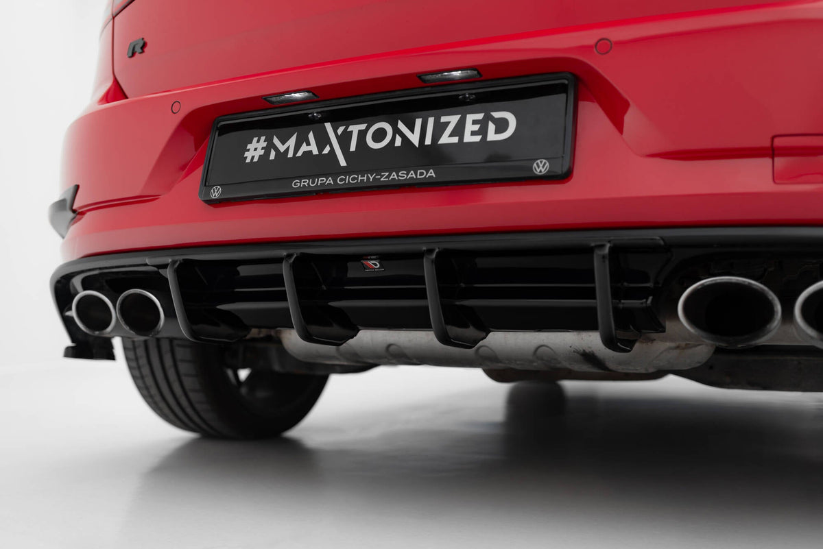 Maxton Design - Diffusor Heck Ansatz für VW Golf R Hatchback R Mk7 Facelift - Aerowerk.