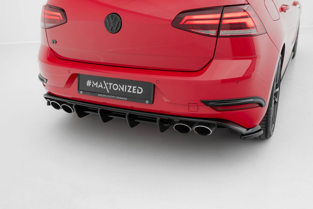 Maxton Design - Diffusor Heck Ansatz für VW Golf R Hatchback R Mk7 Facelift - Aerowerk.
