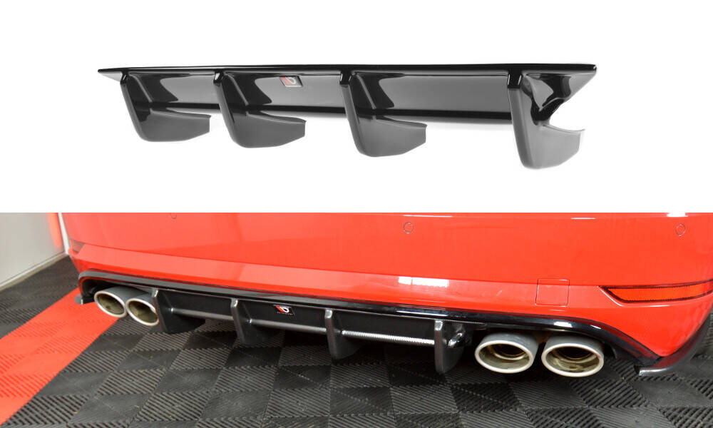 Maxton Design - Diffusor Heck Ansatz für VW Golf R Variant Mk7 Facelift - Aerowerk.