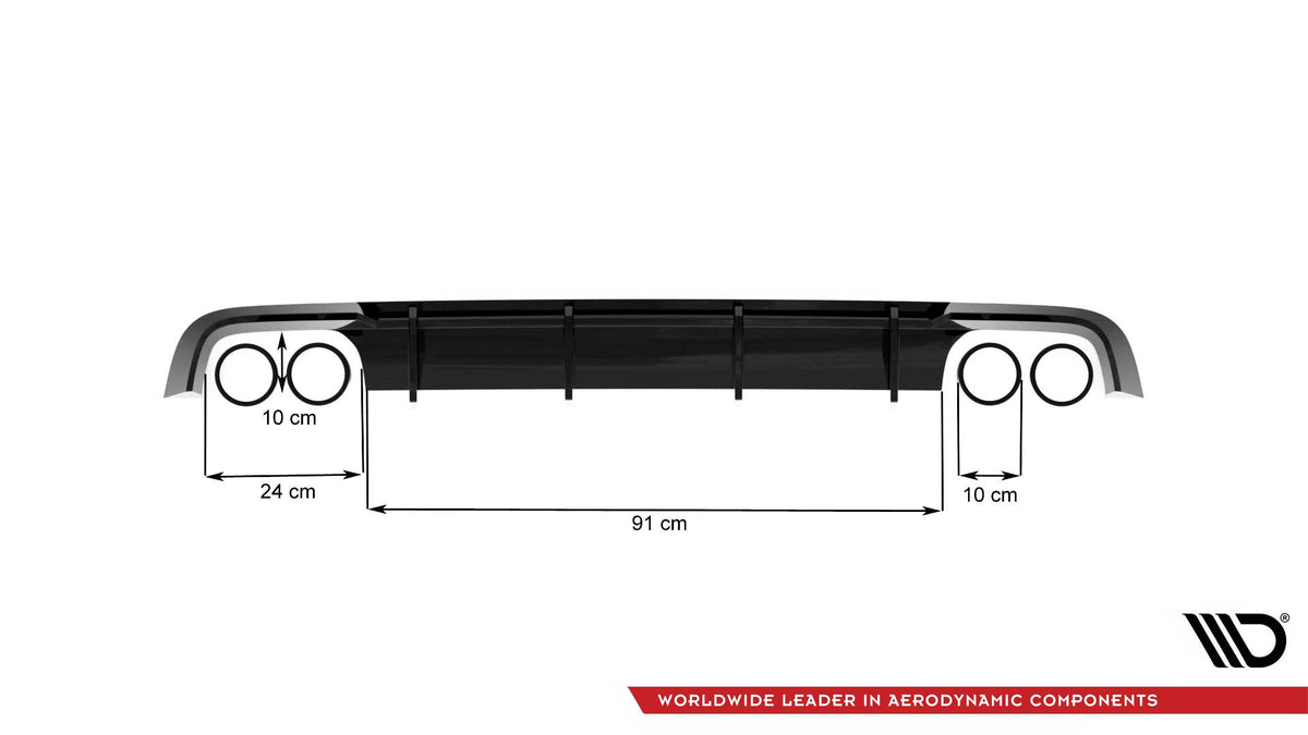 Maxton Design - Diffusor V1 Heck Ansatz für Audi S6 C7 Facelift - Aerowerk.