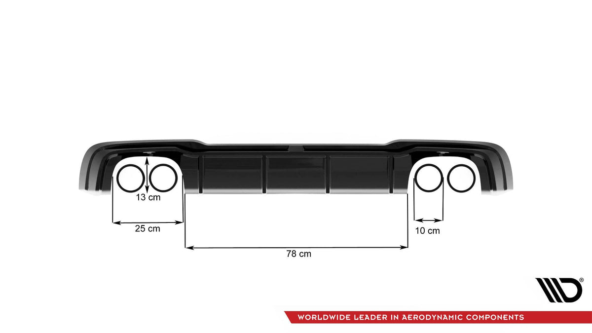 Maxton Design - Diffusor V2 Heck Ansatz für Audi RS3 Sportback 8V Facelift - Aerowerk.