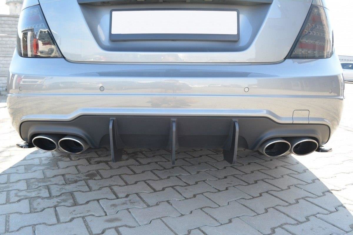Maxton Design - Diffusor V2 Heck Ansatz für Diffusor für Mercedes C W204 AMG - Line (FACELIFT) - Aerowerk.