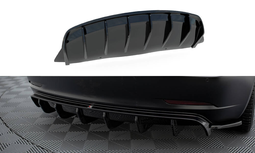 Maxton Design - Diffusor V2 Heck Ansatz für Tesla Model 3 - Aerowerk.