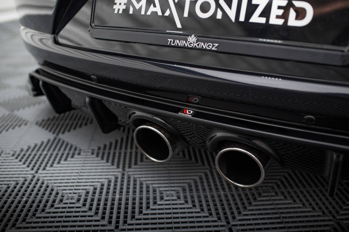 Maxton Design - Diffusor V2 Heck Ansatz für VW Scirocco Mk3 (R32 Auspuff) - Aerowerk.