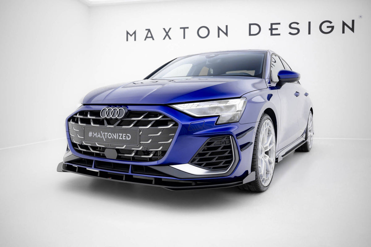Maxton Design - Front Stoßstange Flaps für Audi A3 S - Line Limousine / S3 Limousine 8Y Facelift - Aerowerk.