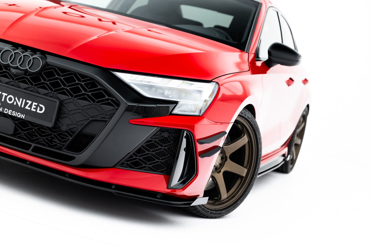 Maxton Design - Front Stoßstange Flaps für Flaps Audi RS3 Limousine 8Y Facelift - Aerowerk.