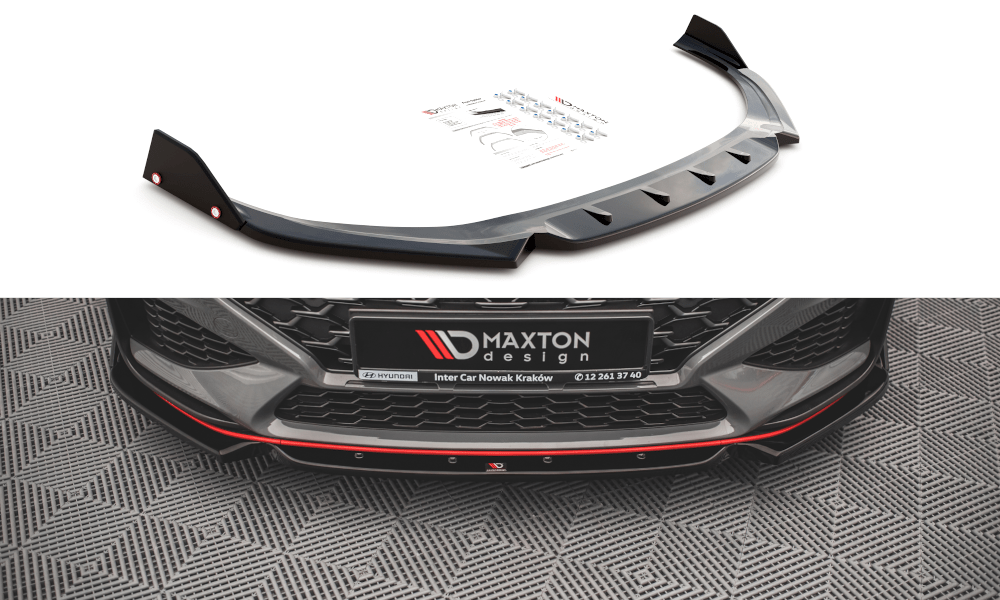 Maxton Design - Frontlippe V1 + Flaps für Hyundai I30 N / I30 N - Line Hatchback/Fastback Mk3 Facelift - Aerowerk.