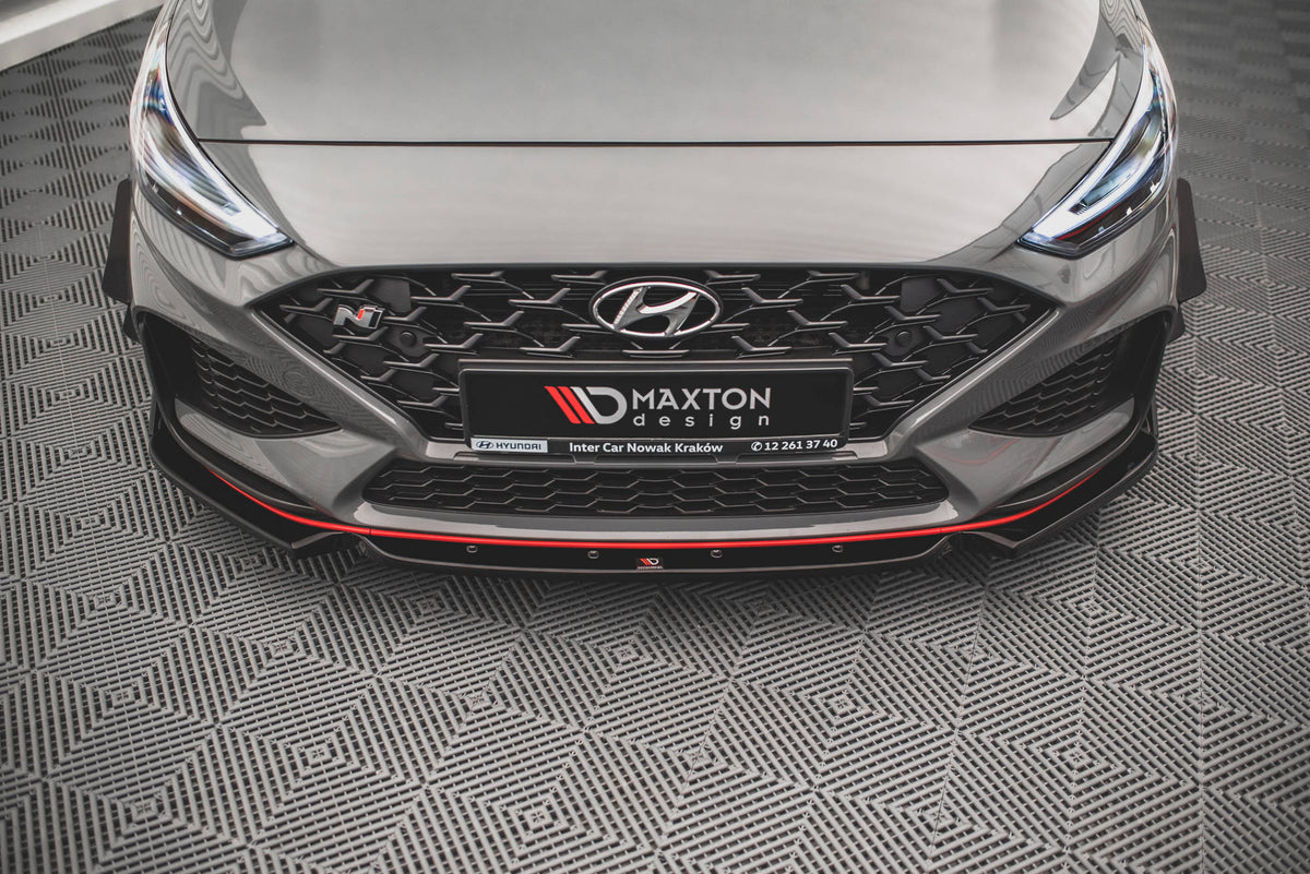 Maxton Design - Frontlippe V1 + Flaps für Hyundai I30 N / I30 N - Line Hatchback/Fastback Mk3 Facelift - Aerowerk.