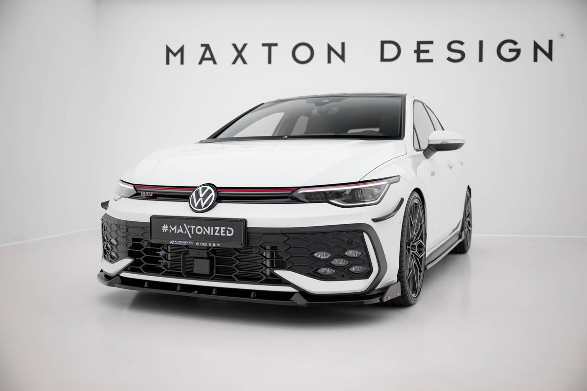 Maxton Design - Frontlippe V2 + Flaps für VW Golf GTI / GTE / R - Line Mk8 Facelift - Aerowerk.