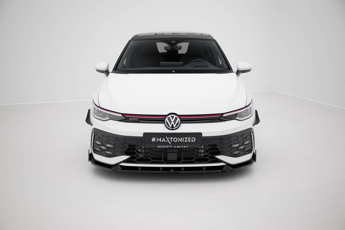 Maxton Design - Frontlippe V2 + Flaps für VW Golf GTI / GTE / R - Line Mk8 Facelift - Aerowerk.