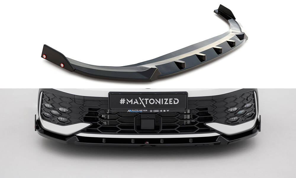 Maxton Design - Frontlippe V2 + Flaps für VW Golf GTI / GTE / R - Line Mk8 Facelift - Aerowerk.