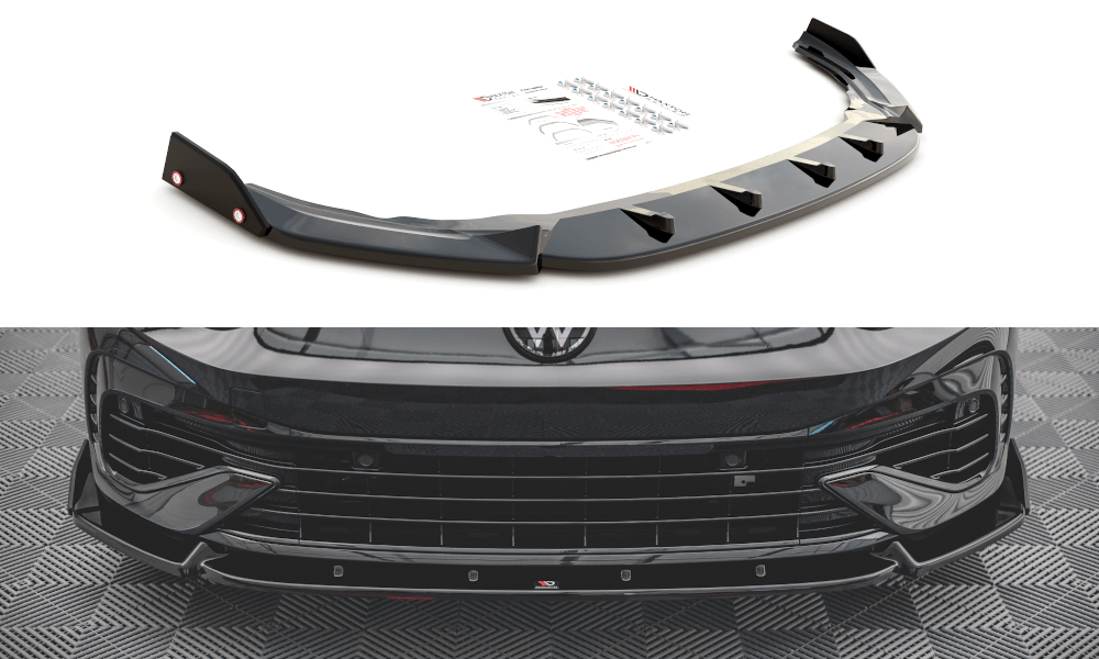 Maxton Design - Frontlippe V2 + Flaps für VW Golf R Mk8 - Aerowerk.