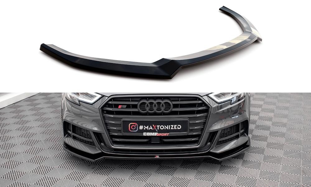 Maxton Design - Frontlippe V2 für Audi S3 / A3 S - Line Sportback 8V Facelift - Aerowerk.