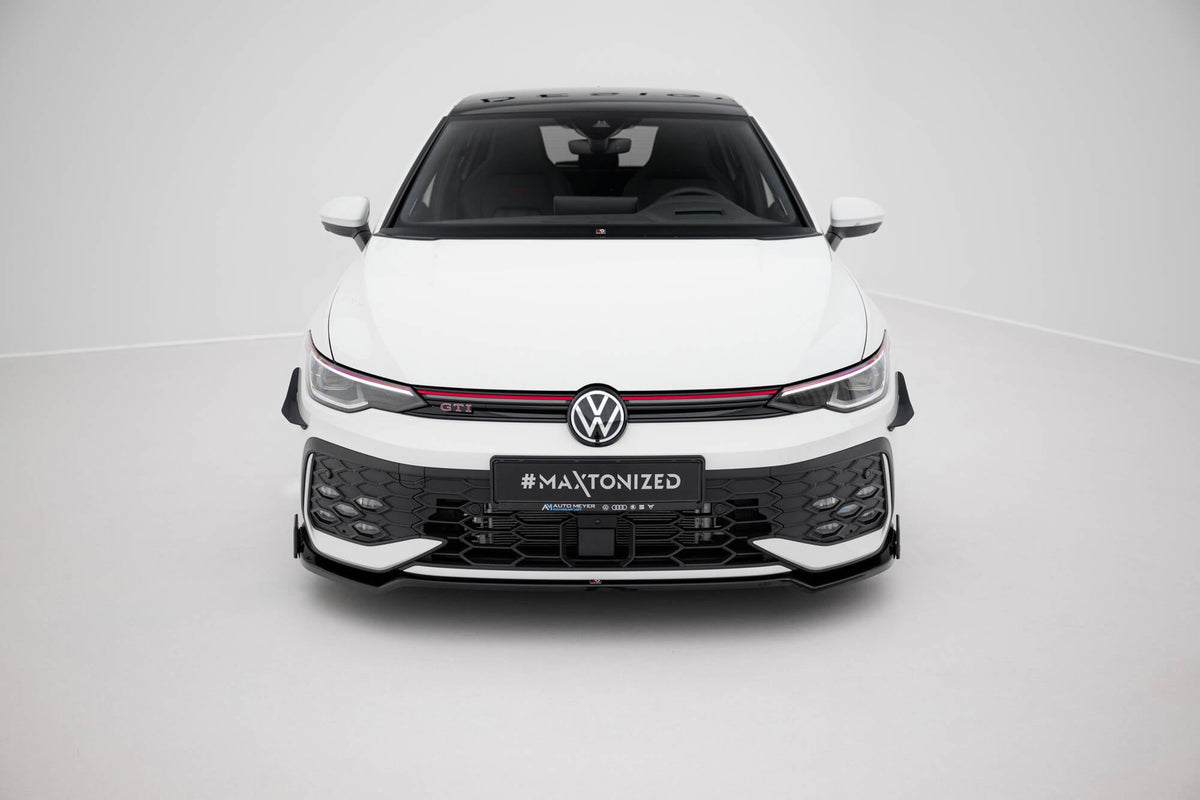 Maxton Design - Frontlippe V3 + Flaps für VW Golf GTI / GTE / R - Line Mk8 Facelift - Aerowerk.