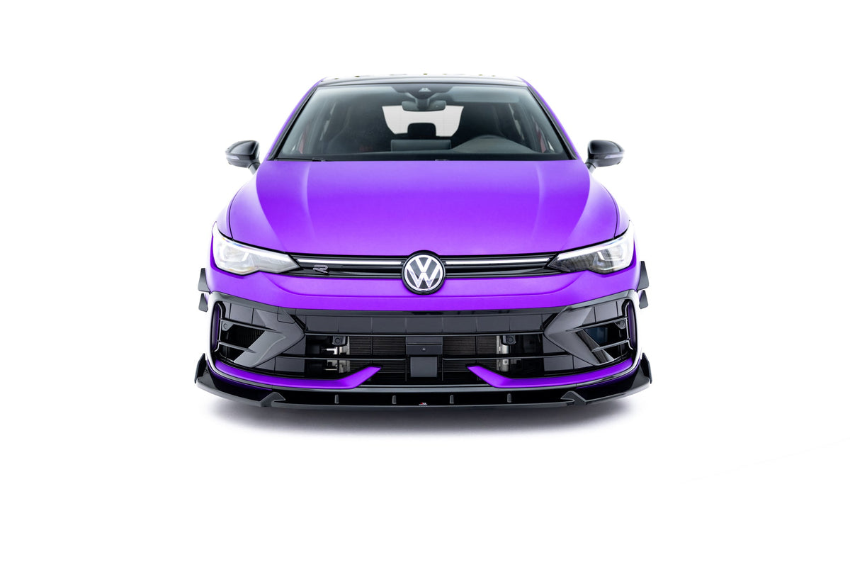 Maxton Design - Frontlippe V3 + Flaps für VW Golf R Mk8 Facelift - Aerowerk.