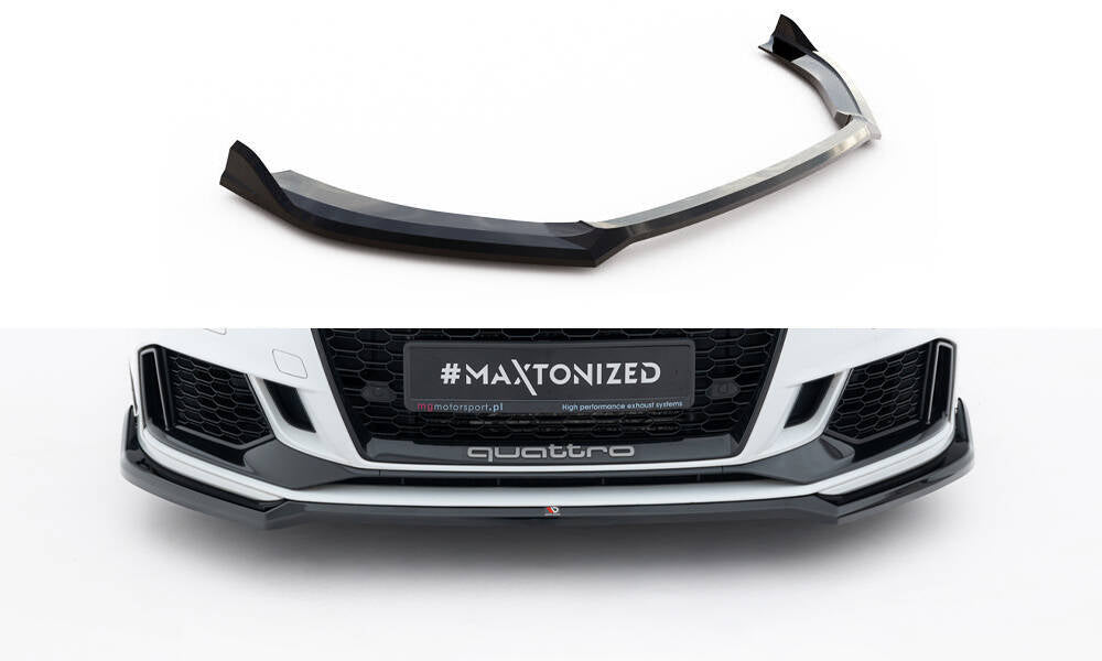 Maxton Design - Frontlippe V4 für Audi RS3 Limousine 8V Facelift - Aerowerk.