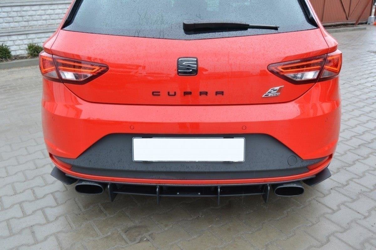 Maxton Design - für SEAT LEON III CUPRA Diffusor Heck Ansatz für Diffusor für & Heck Ansatz Flaps Diffusor für - Aerowerk.