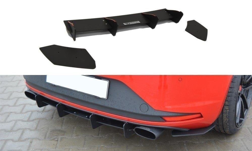 Maxton Design - für SEAT LEON III CUPRA Diffusor Heck Ansatz für Diffusor für & Heck Ansatz Flaps Diffusor für - Aerowerk.