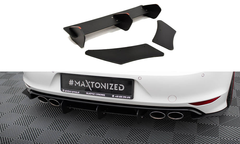 Maxton Design - für VW GOLF 7 R HATCHBACK Diffusor Heck Ansatz für Diffusor für & Heck Ansatz Flaps Diffusor für - Aerowerk.