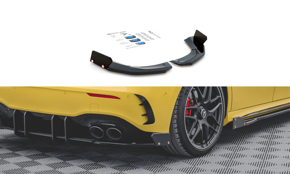 Maxton Design - Heck Ansatz Flaps Diffusor V2 + Flaps für Mercedes - AMG A 45 S Aero Pack W177 - Aerowerk.