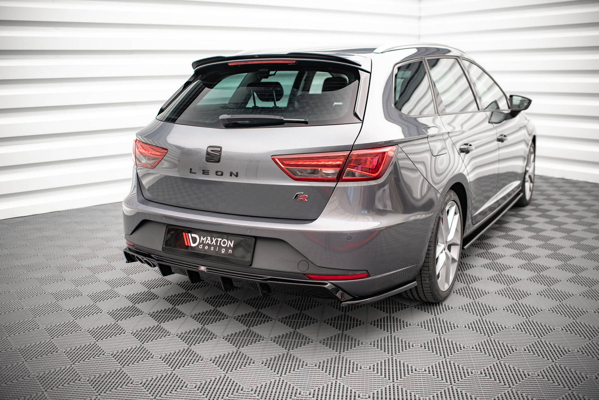 Maxton Design - Heck Ansatz Flaps Diffusor V2 für Seat Leon FR Sportstourer Mk3 - Aerowerk.