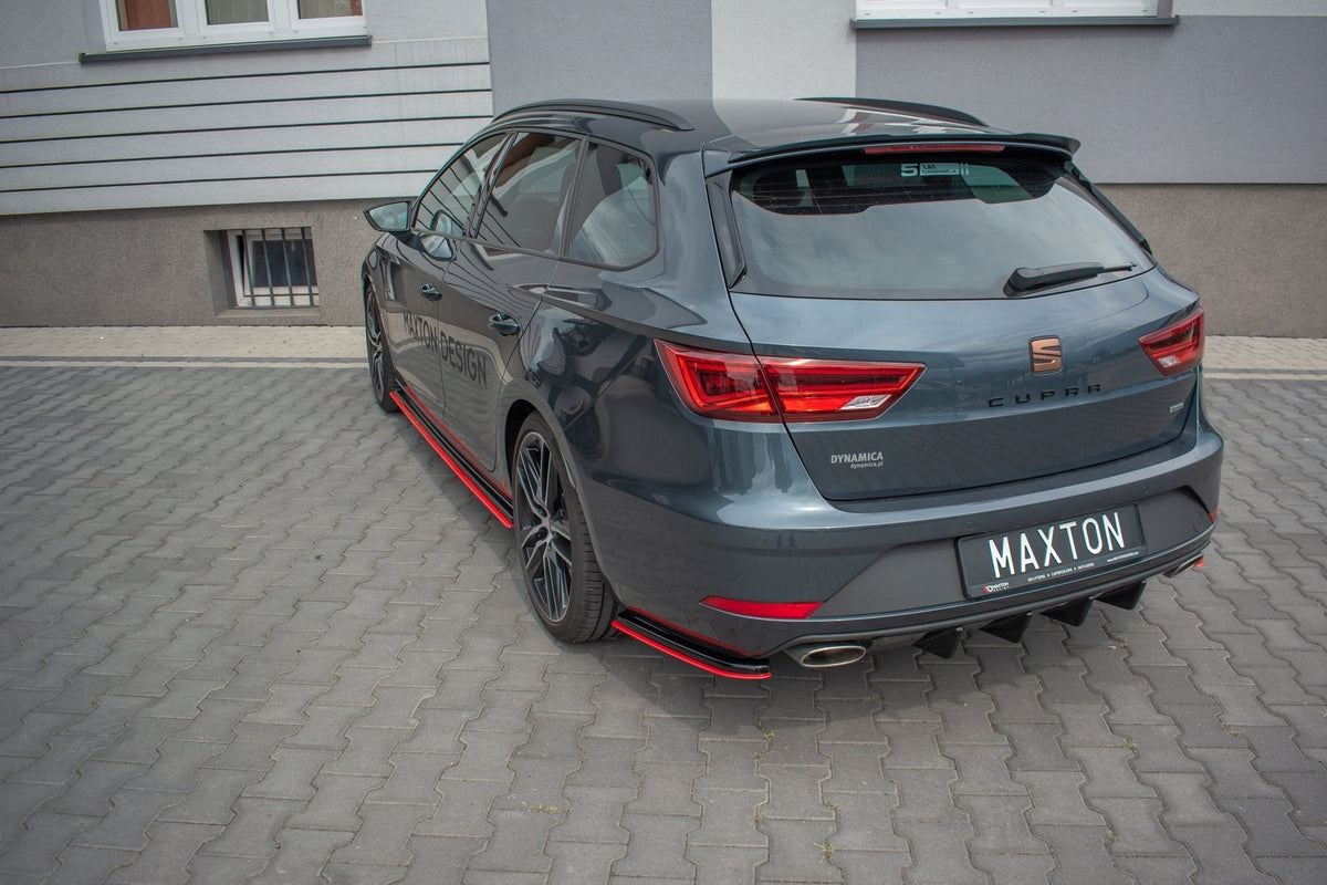 Maxton Design - Heck Ansatz Flaps Diffusor V2 passend für Seat Leon Mk3 Cupra ST Facelift - Aerowerk.