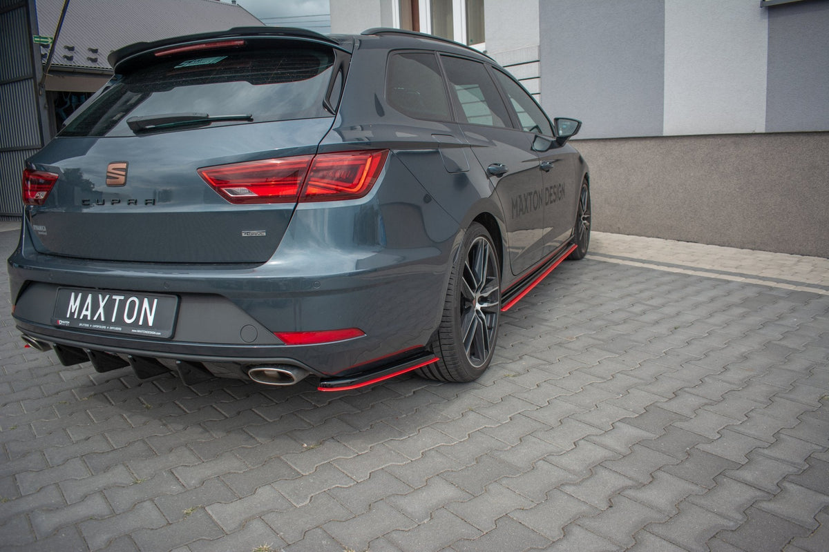 Maxton Design - Heck Ansatz Flaps Diffusor V2 passend für Seat Leon Mk3 Cupra ST Facelift - Aerowerk.