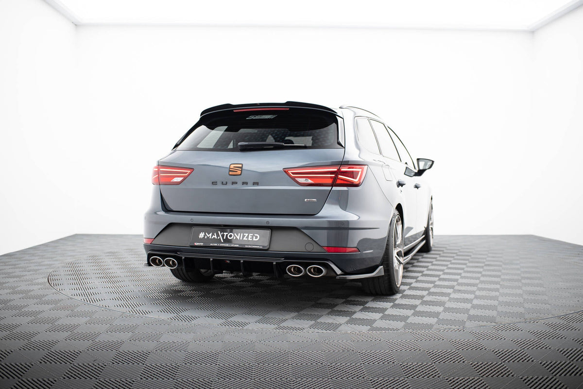 Maxton Design - Heck Ansatz Flaps Diffusor V3 für Seat Leon Cupra Mk3 FL Sportstourer - Aerowerk.