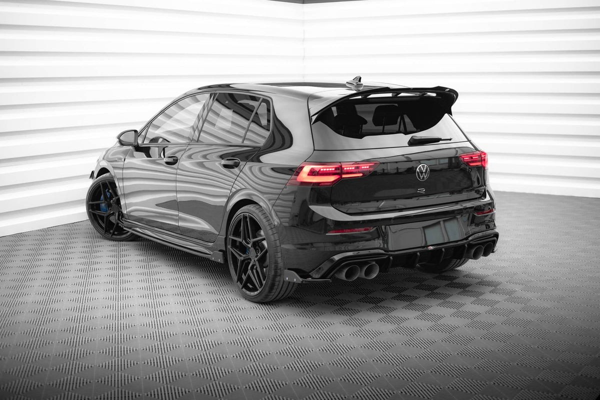 Maxton Design - Heck Ansatz Flaps Diffusor V6 + Flaps für VW Golf R Mk8 Facelift - Aerowerk.