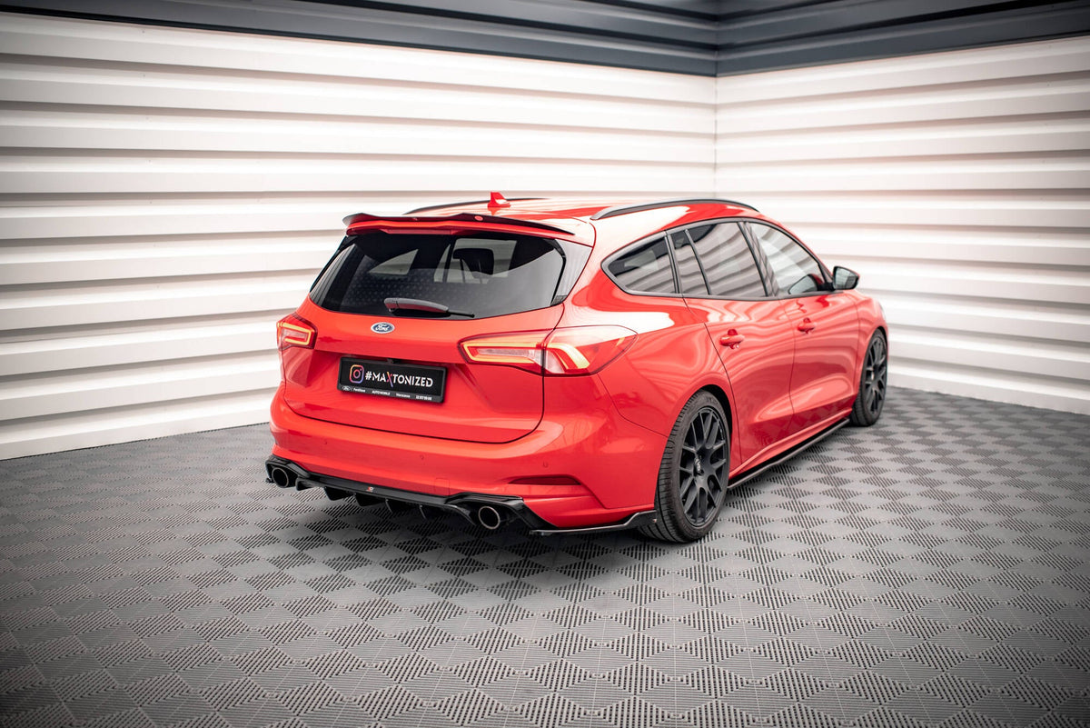 Maxton Design - Heck Ansatz Flaps Diffusor V8 für Ford Focus Kombi ST Mk4 - Aerowerk.