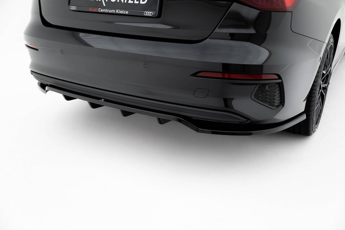 Maxton Design - Mittlerer Cup Diffusor DTM Look Heck Ansatz für Audi A3 Limousine 8Y - Aerowerk.