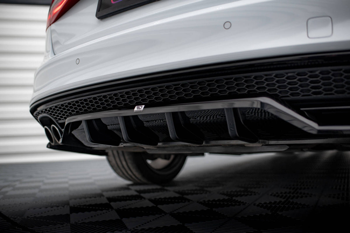 Maxton Design - Mittlerer Cup Diffusor DTM Look Heck Ansatz für Audi A4 Competition B8 Facelift - Aerowerk.