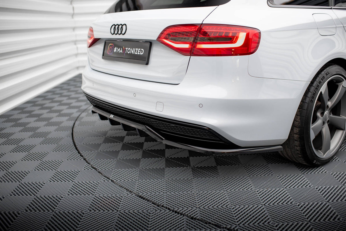 Maxton Design - Mittlerer Cup Diffusor DTM Look Heck Ansatz für Audi A4 Competition B8 Facelift - Aerowerk.