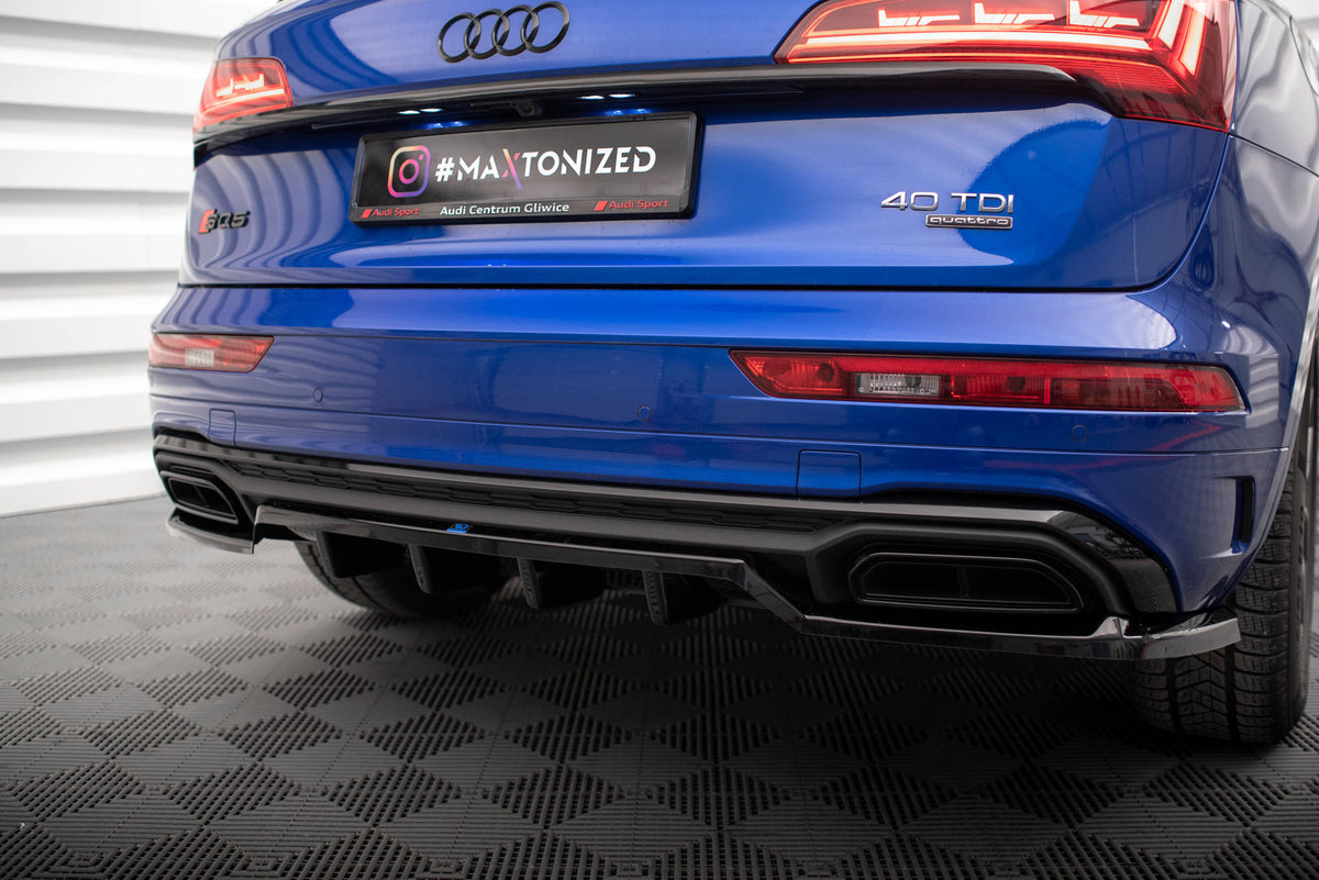 Maxton Design - Mittlerer Cup Diffusor DTM Look Heck Ansatz für Audi Q5 S - Line SUV Mk2 Facelift - Aerowerk.