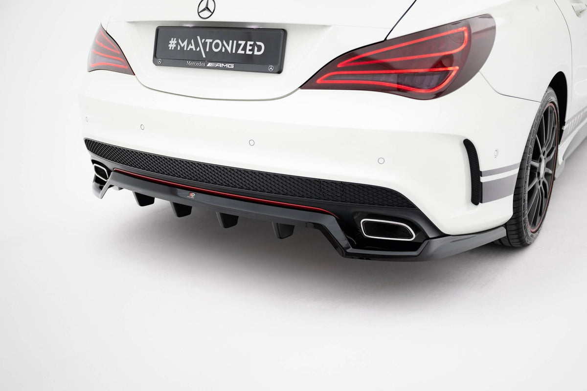 Maxton Design - Mittlerer Cup Diffusor DTM Look Heck Ansatz für Mercedes - Benz CLA AMG - Line C117 - Aerowerk.