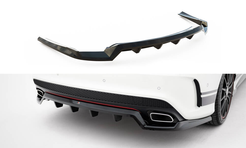 Maxton Design - Mittlerer Cup Diffusor DTM Look Heck Ansatz für Mercedes - Benz CLA AMG - Line C117 - Aerowerk.