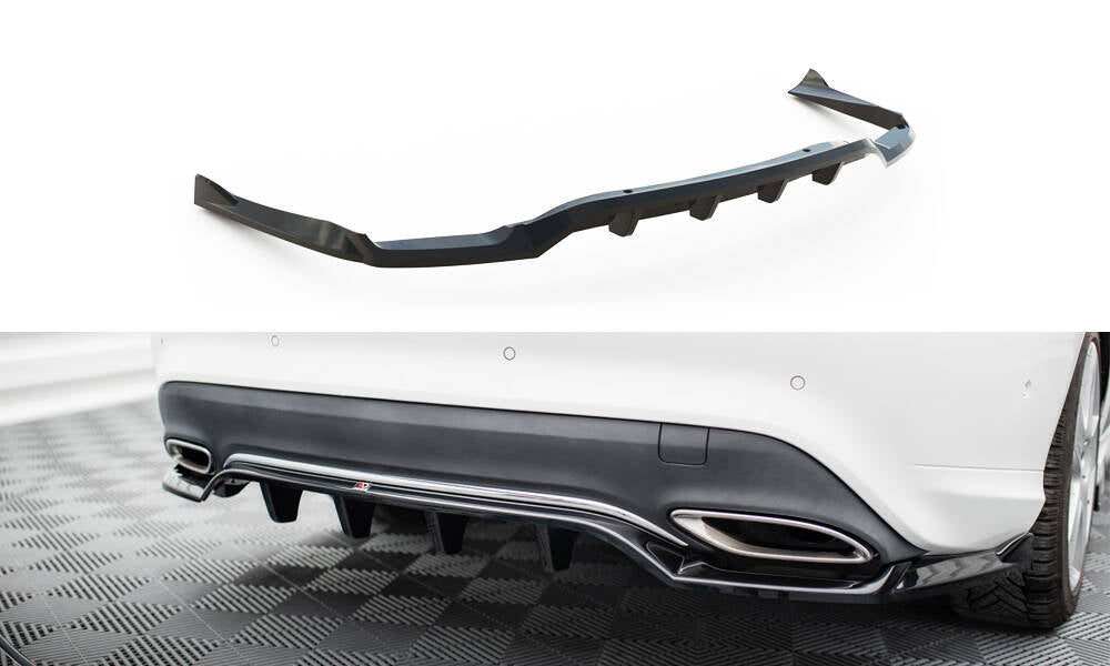 Maxton Design - Mittlerer Cup Diffusor DTM Look Heck Ansatz für Mercedes - Benz CLA C117 Facelift - Aerowerk.