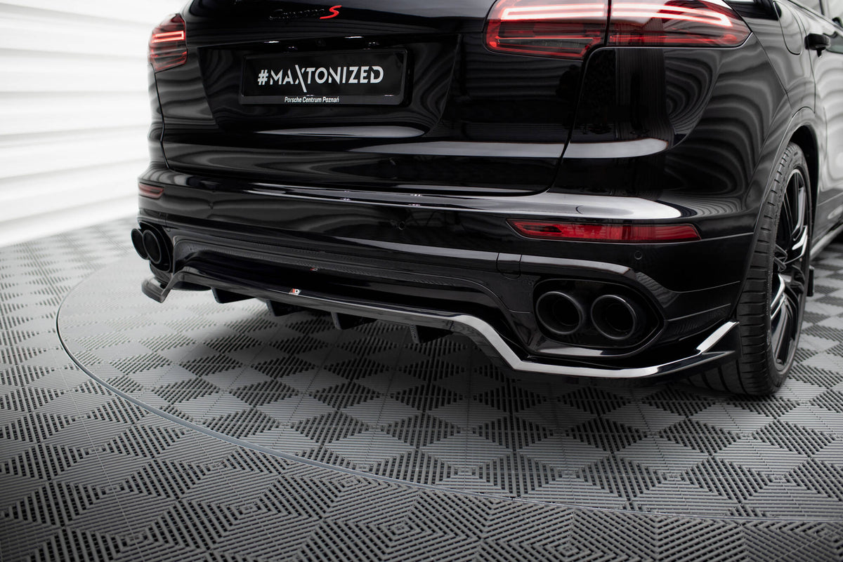 Maxton Design - Mittlerer Cup Diffusor DTM Look Heck Ansatz für Porsche Cayenne Mk2 Facelift - Aerowerk.